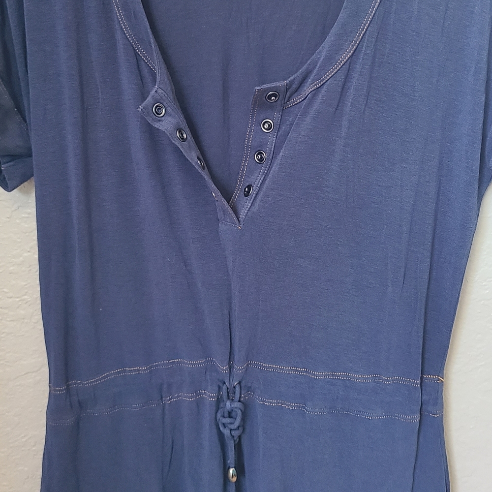 American Exchange Blue Drawstring top XS - Picture 3 of 12
